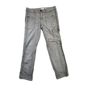 Hei Hei Anthropologie Womens Utility Pants 4 Gray/Green Stretch Cotton Cargo